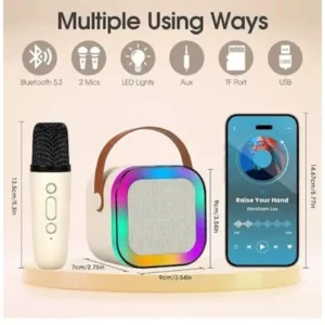 Bluetooth Speaker With K12 Karoake/Karaoke Single And Double Mic Children Singing Bluetooth Speaker